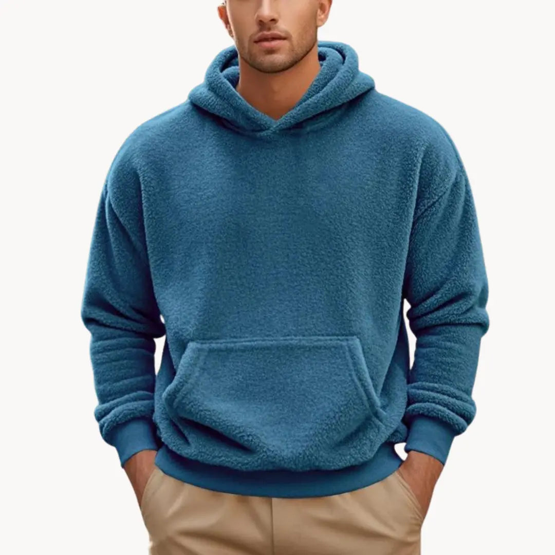 Cozy Fleece Hooded Sweatshirt With Pockets