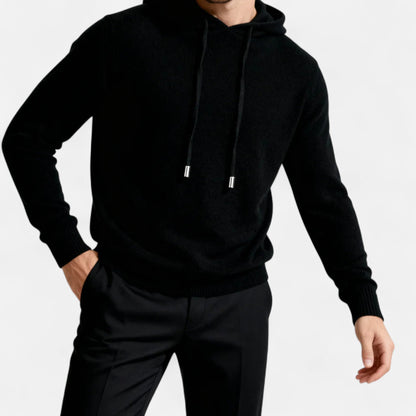 Warm Pure Wool Hooded Sweatshirt