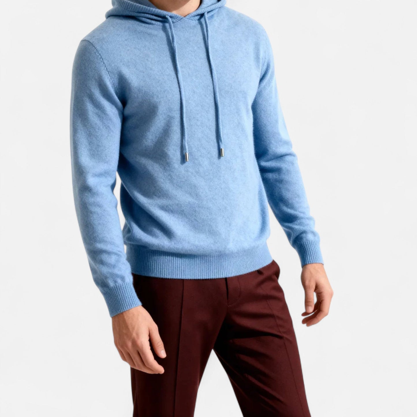 Warm Pure Wool Hooded Sweatshirt