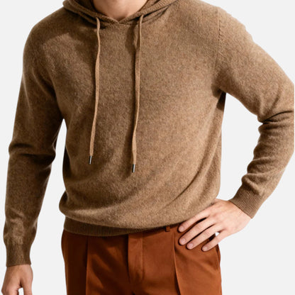 Warm Pure Wool Hooded Sweatshirt - OutfitLondon