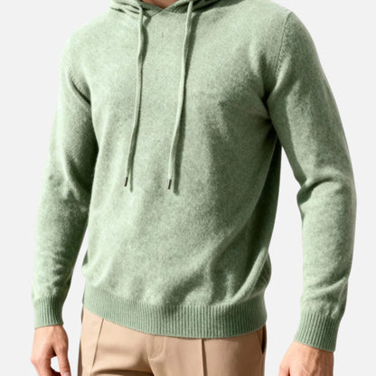 Warm Pure Wool Hooded Sweatshirt