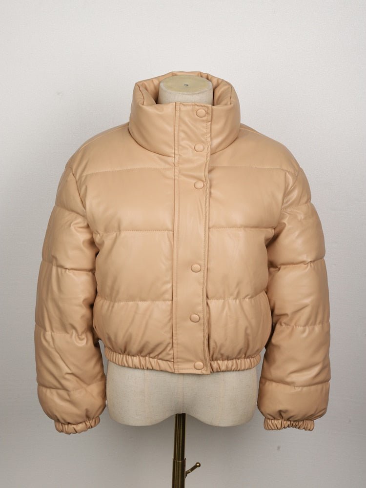 Warm Waterproof Ladies Leather Coat