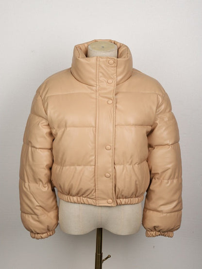 Warm Waterproof Ladies Leather Coat