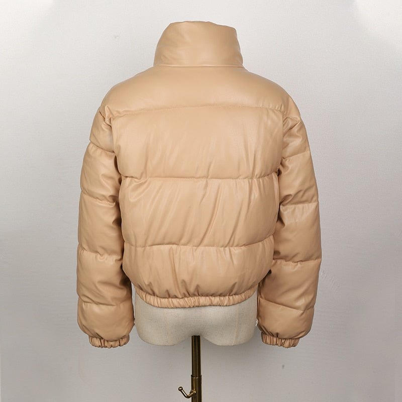 Warm Waterproof Ladies Leather Coat