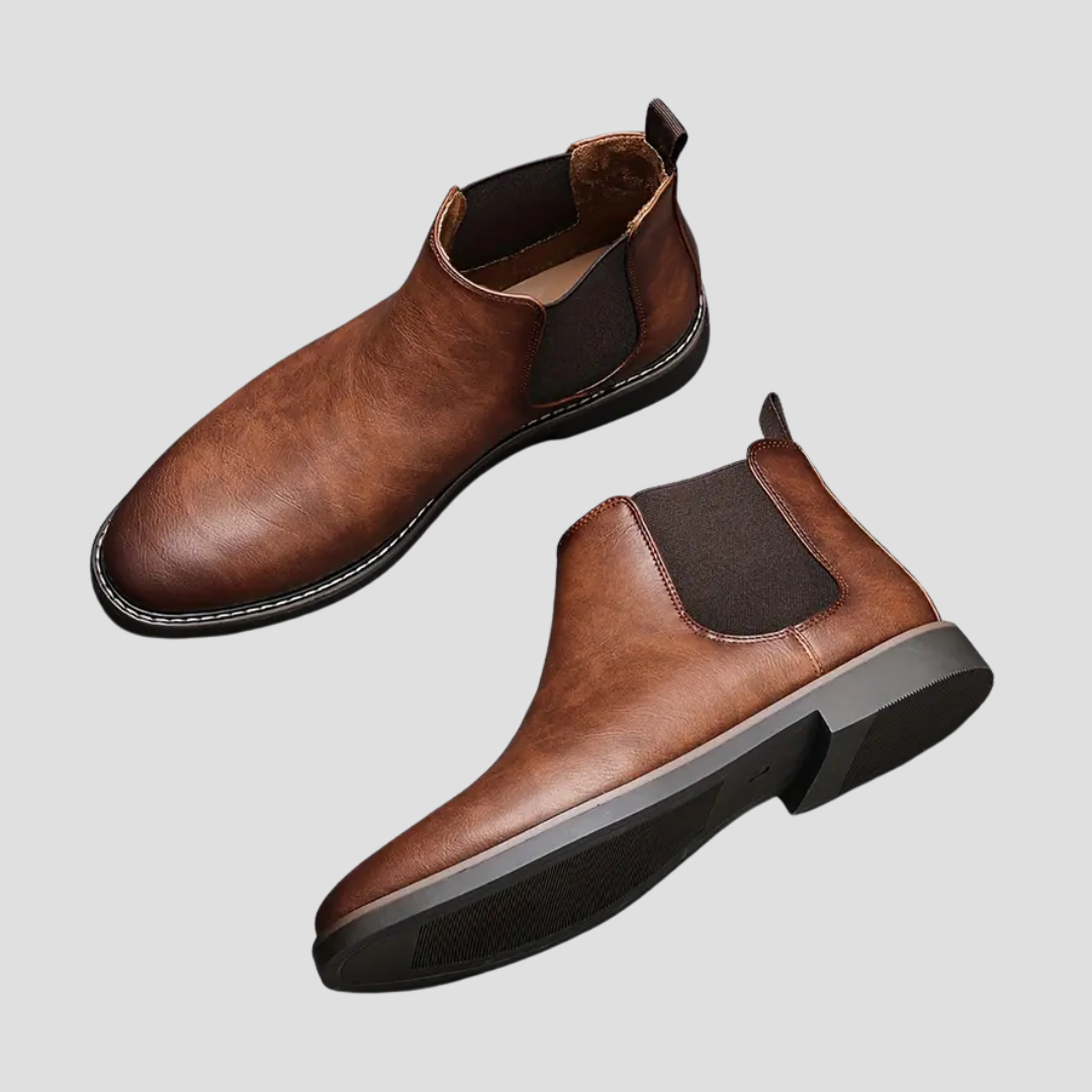 Men's Classic Black Leather Chelsea Boots