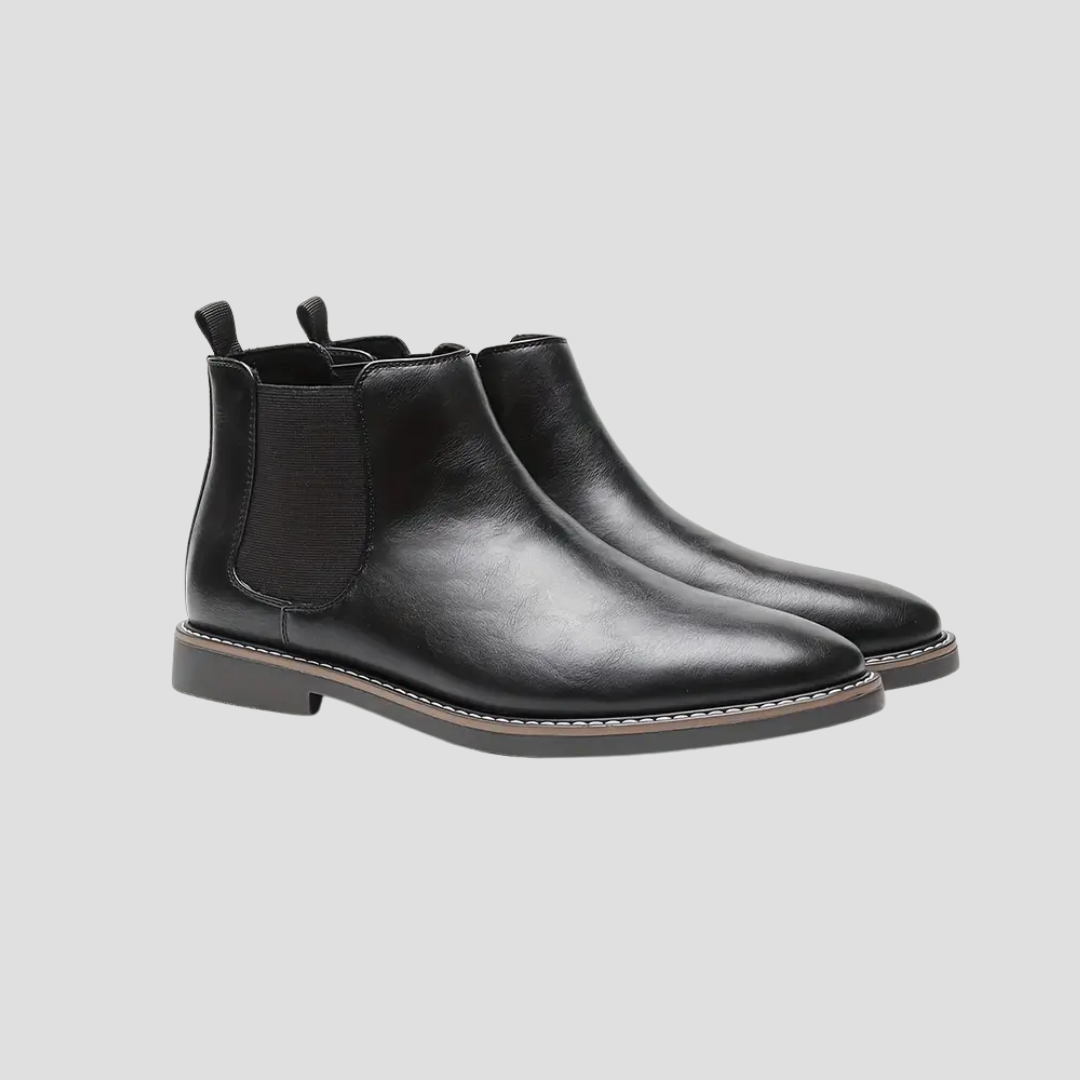 Men's Classic Black Leather Chelsea Boots