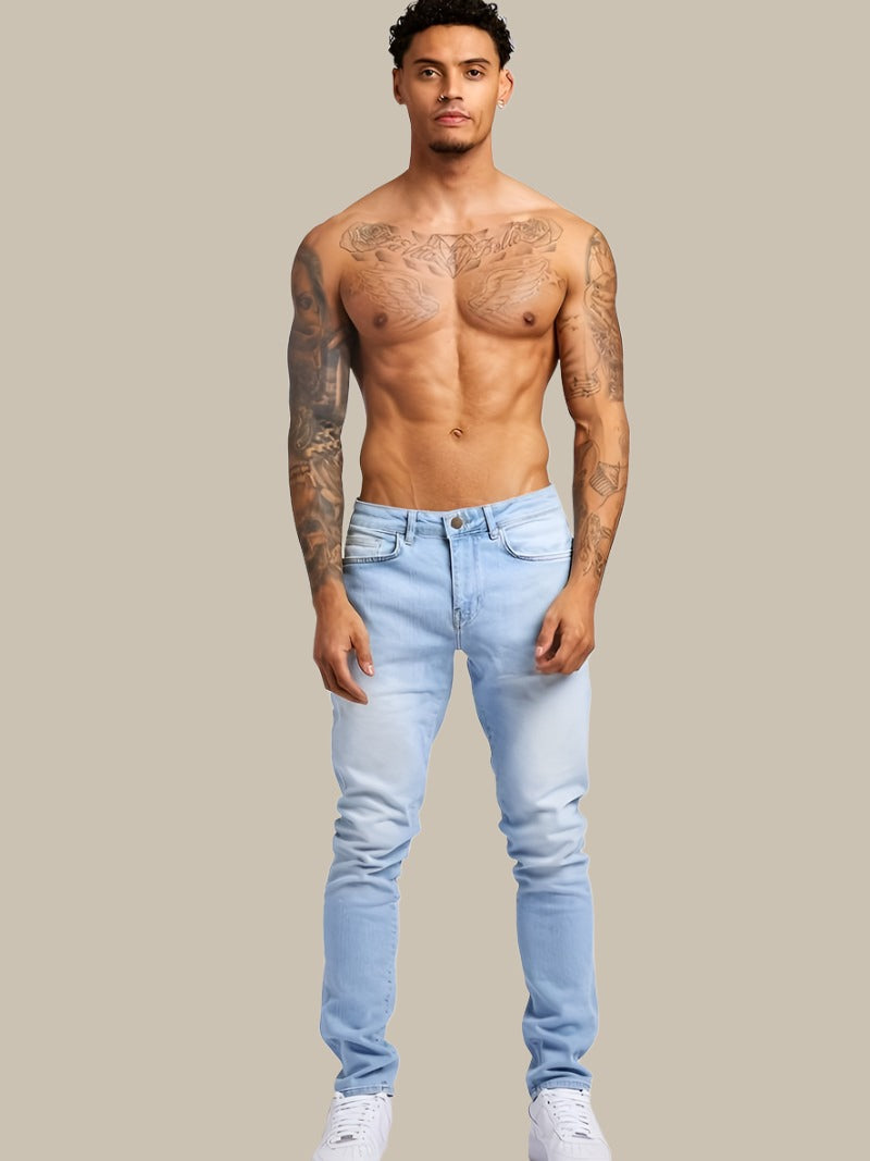 Men's Relaxed Fit Stretch Jeans with Comfortable Style