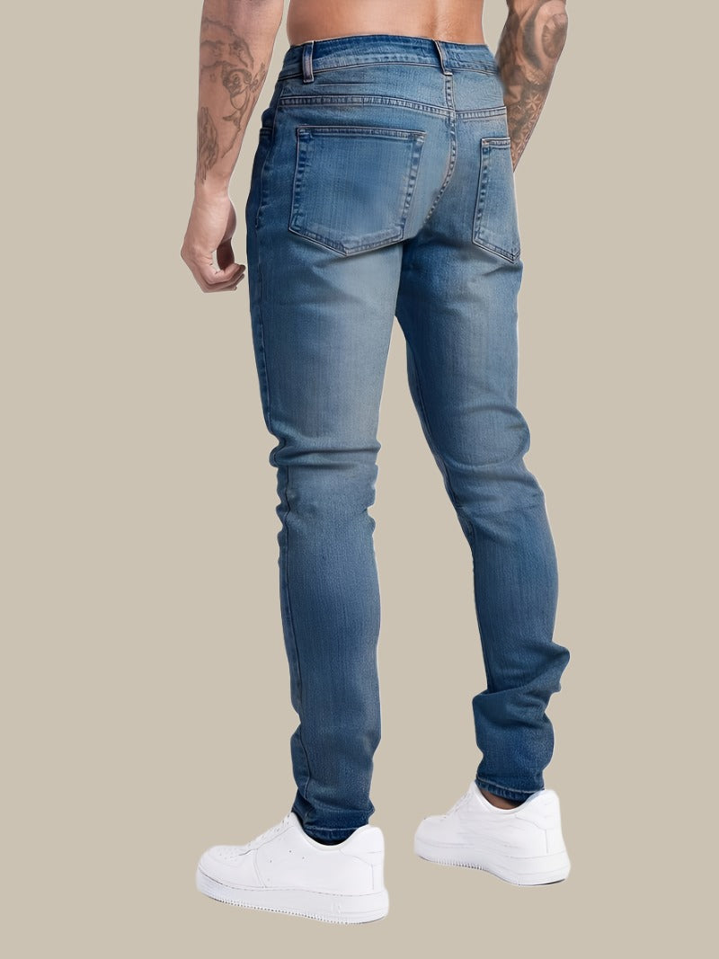 Men's Relaxed Fit Stretch Jeans with Comfortable Style