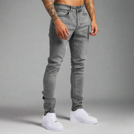Men's Relaxed Fit Stretch Jeans with Comfortable Style - OutfitLondon