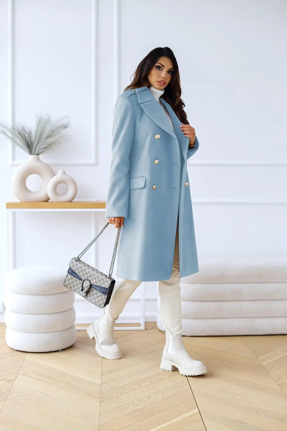 Women's Wool Double Breasted Coat