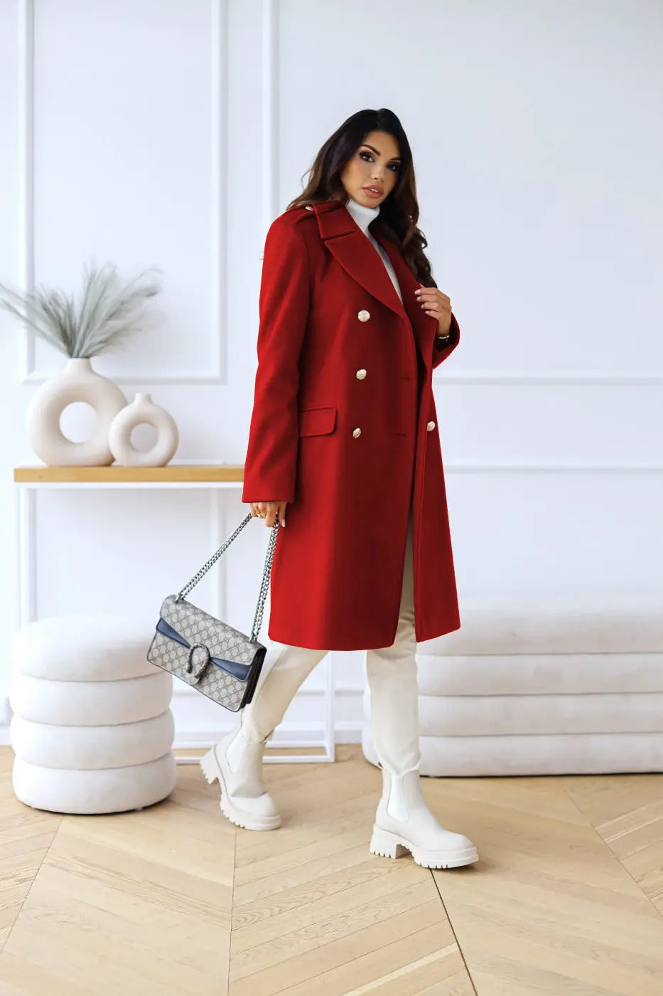 Women's Wool Double Breasted Coat