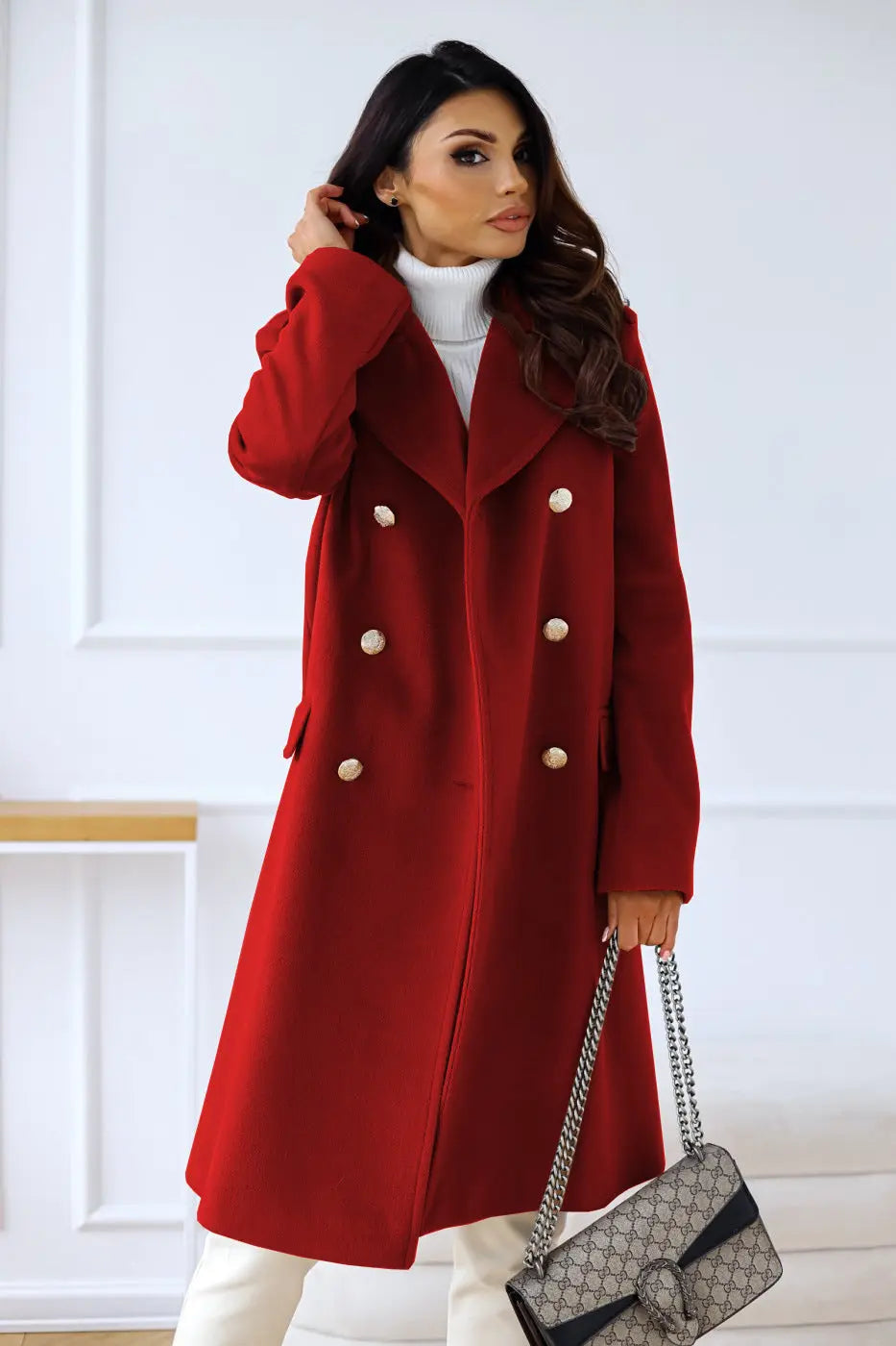 Women's Wool Double Breasted Coat