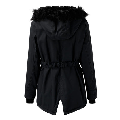 Warm Faux Fur Hooded Winter Parka