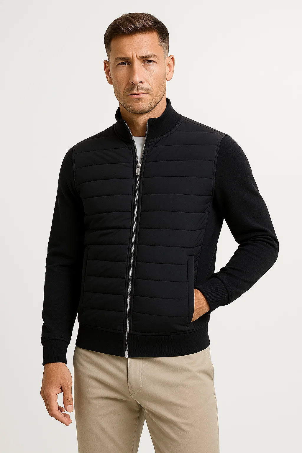 Men's Insulated Hybrid Casual Jacket - OutfitLondon