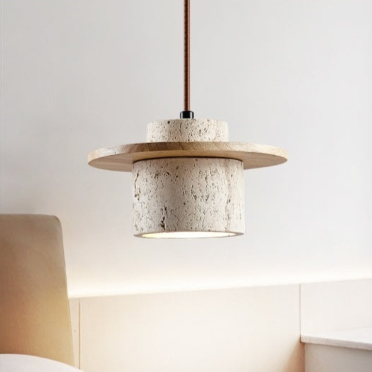 Warm Gold Stone Drop Light Pendant - OutfitLondon