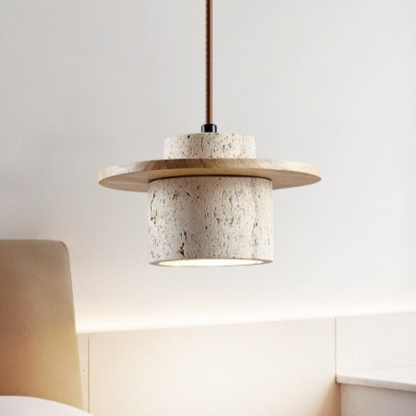 Warm Gold Stone Drop Light Pendant - OutfitLondon