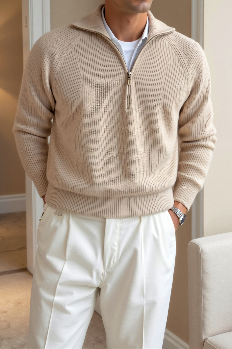 Vintage Style Crew Neck Sweater For Men
