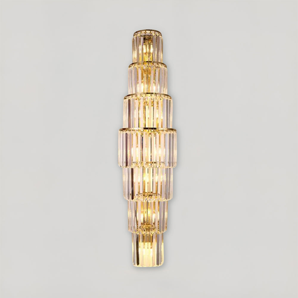 Elegant Glass Column Wall Lamp With Warm Glow - OutfitLondon