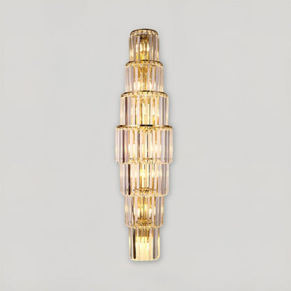 Elegant Glass Column Wall Lamp With Warm Glow - OutfitLondon