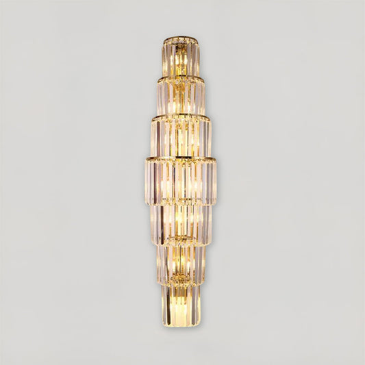 Elegant Glass Column Wall Lamp With Warm Glow - OutfitLondon