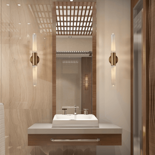 Elegant Glass Standing Lamp Modern Home Lighting - OutfitLondon