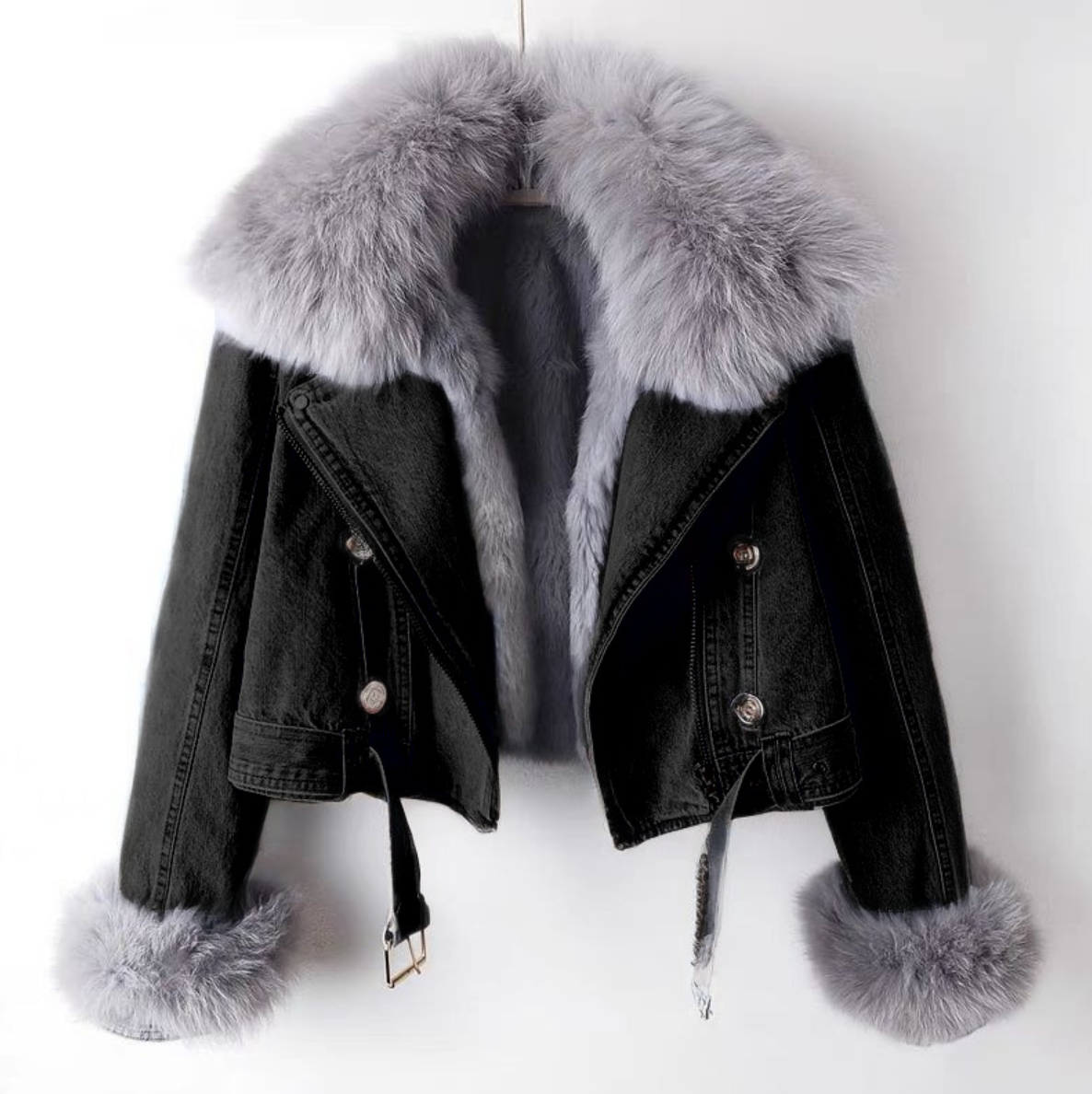 Soft Fleece Lined Women's Denim Coat