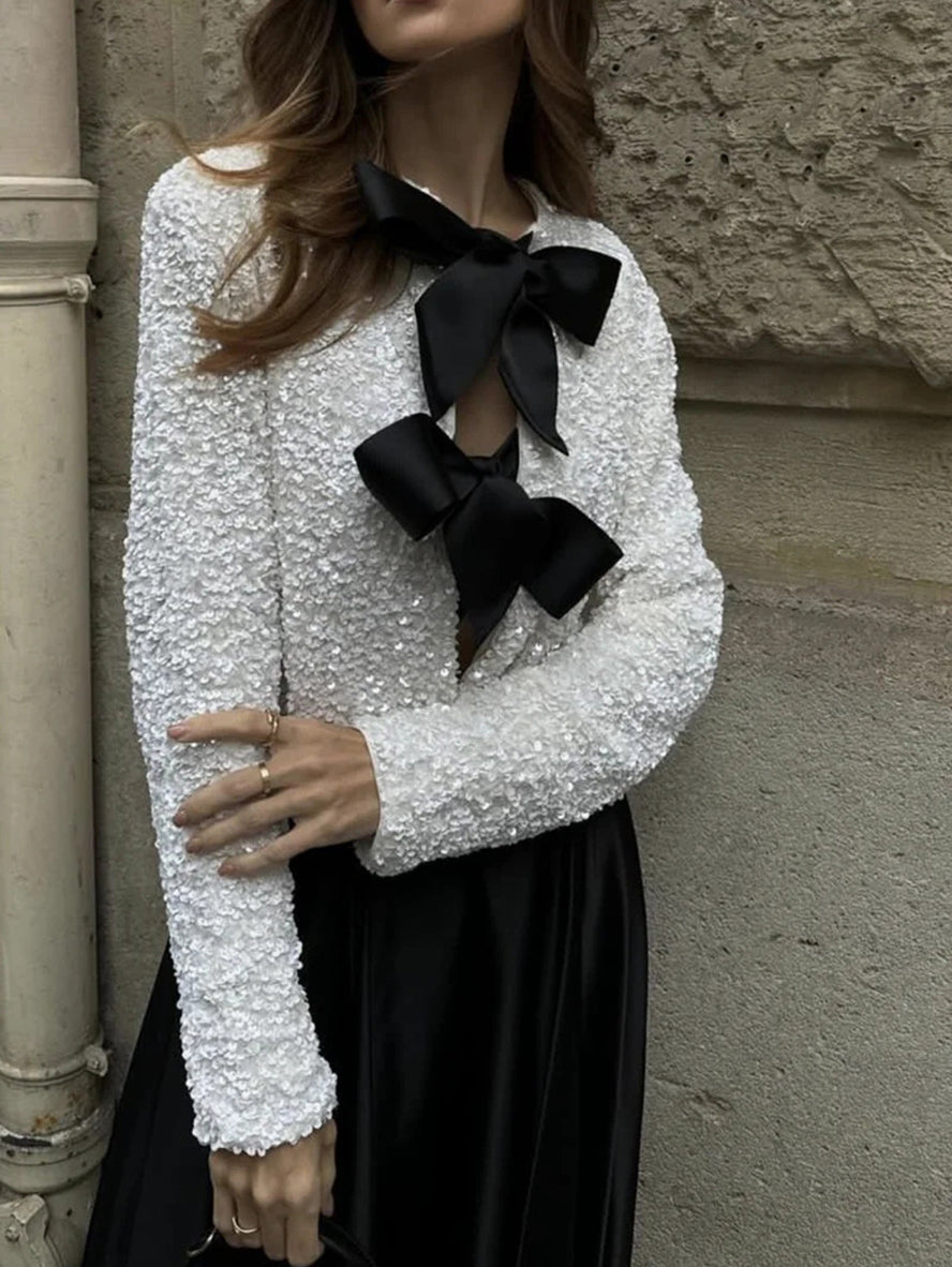 Sparkly Fitted Waist Jacket for Ladies
