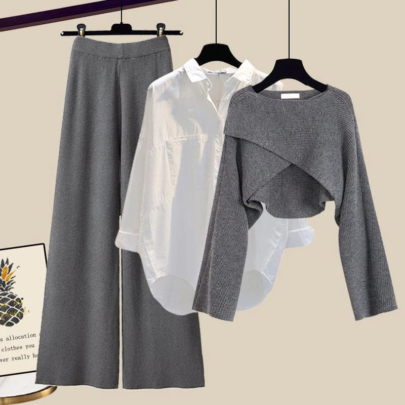 Soft Knitted 3 Piece Clothing Set - OutfitLondon
