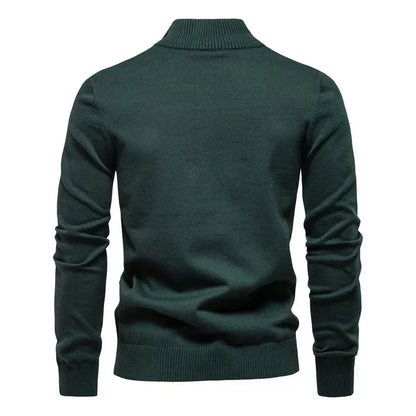 Trendy Colorblock Stripe Half-Zip Sweater