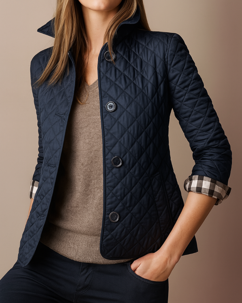 Warm Padded Women's Quilted Lightweight Jacket - OutfitLondon