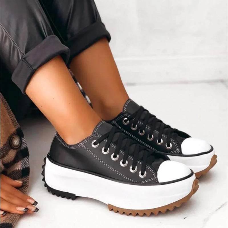 Fashionable Women's Lace Up Sneakers