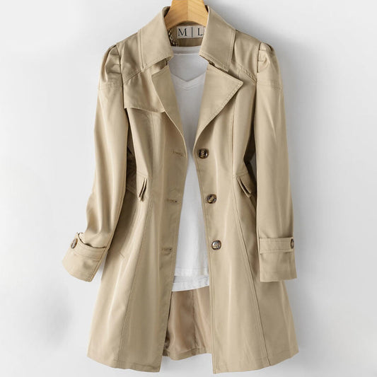 Timeless Double Breasted Ladies Trench Coat - OutfitLondon