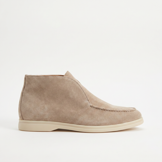 Men's Casual Leather Mid-Top Slip-On Loafers