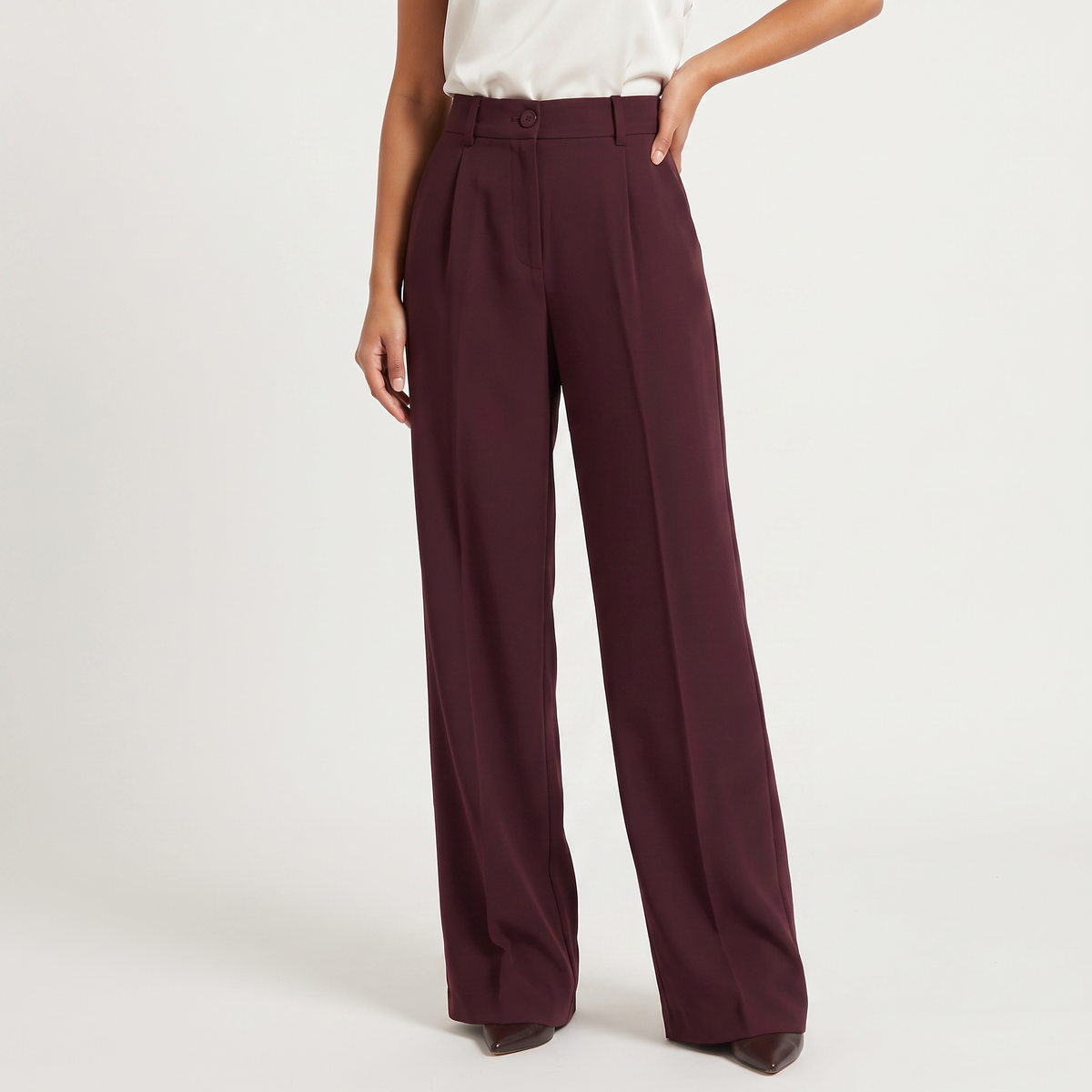 Women's Classic High Waist Wide Leg Trousers
