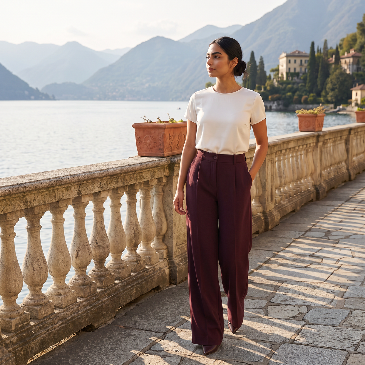 Women's Classic High Waist Wide Leg Trousers