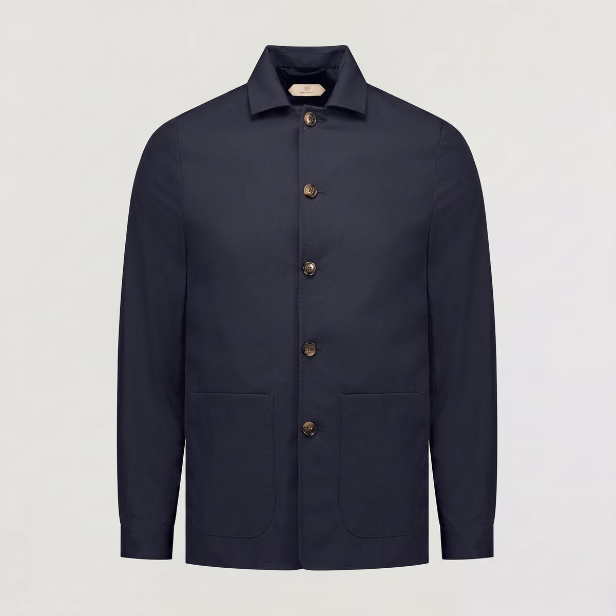 Men's Casual Button-Up Cotton Blazer Jacket Navy