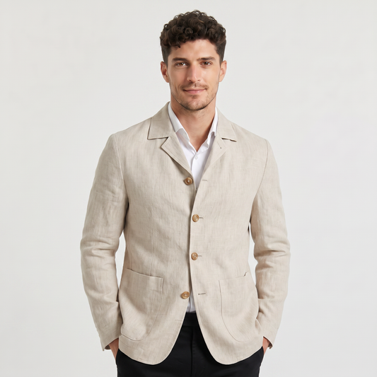 Men's Casual Linen Leisure Blazer Jacket