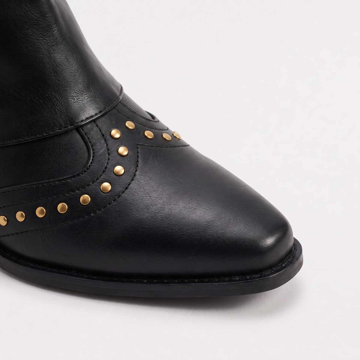 Women's Stylish Leather Studded Western Boots