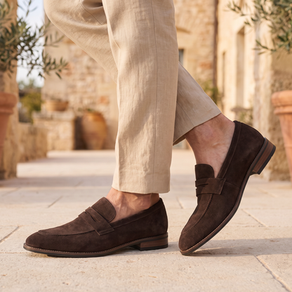 Men's Classic Nubuck Penny Loafers
