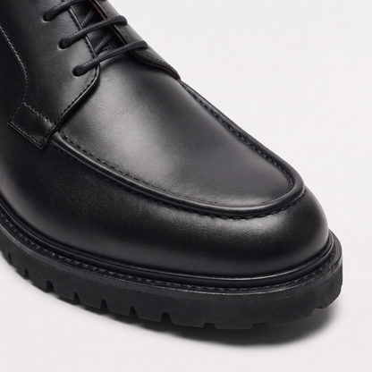 Men's Classic Leather Apron-Toe Derby Shoes