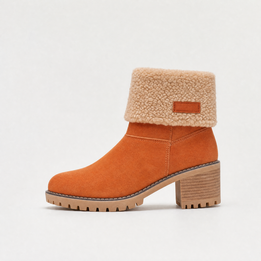 Women's Casual Faux Fur Borg-Lined Ankle Boots
