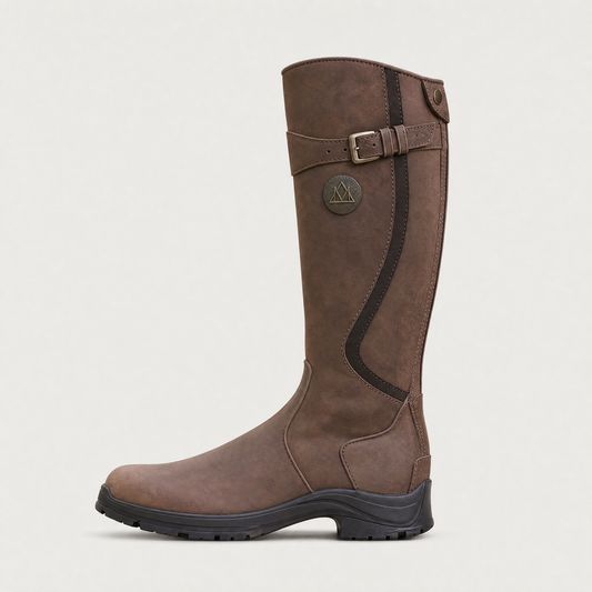 Women's Classic Waterproof Leather Knee-High Riding Boots