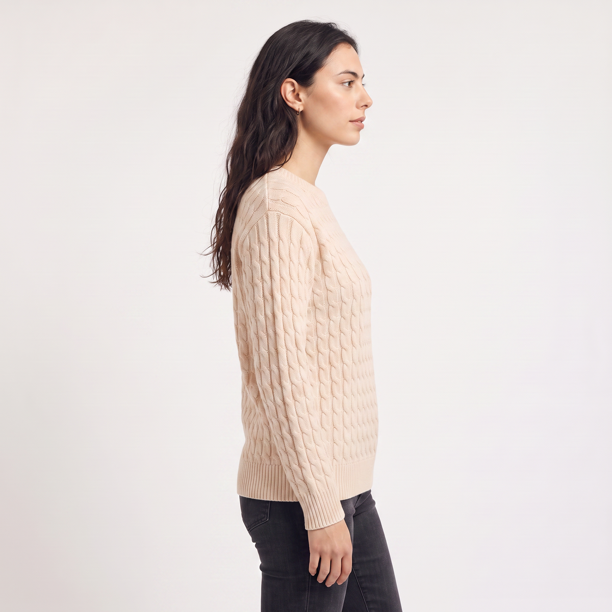 Women's Oversized Wool Cable Knit Jumper