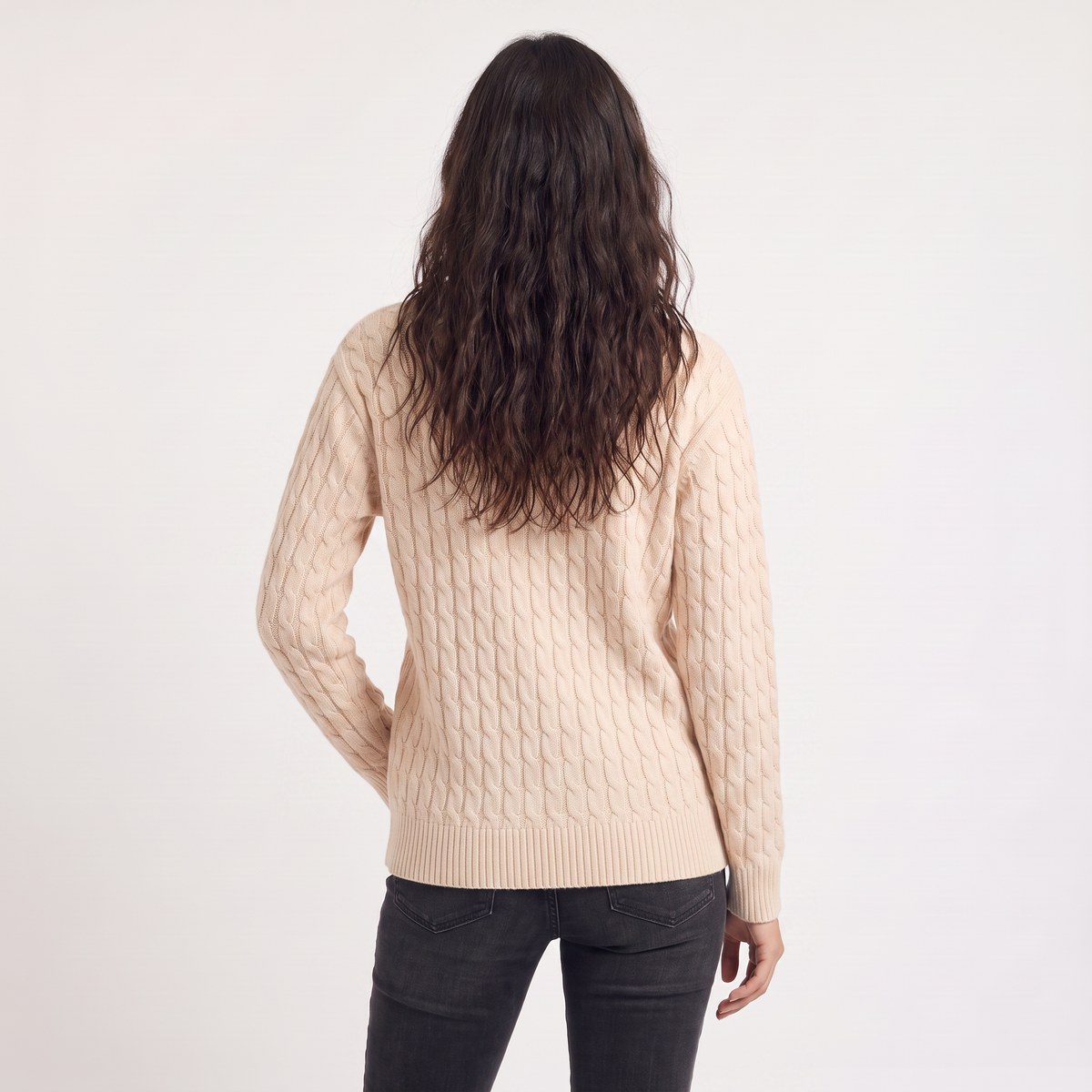 Women's Oversized Wool Cable Knit Jumper