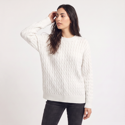 Women's Oversized Wool Cable Knit Jumper