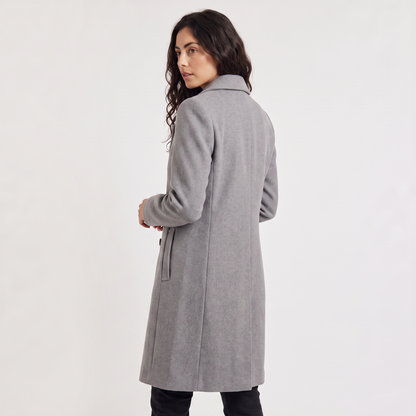 Women's Classic Wool Blend Double-Breasted Coat