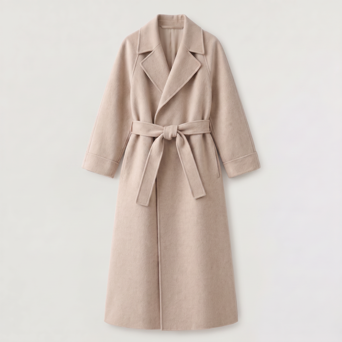 Women's Classic Wool Blend Long Wrap Coat