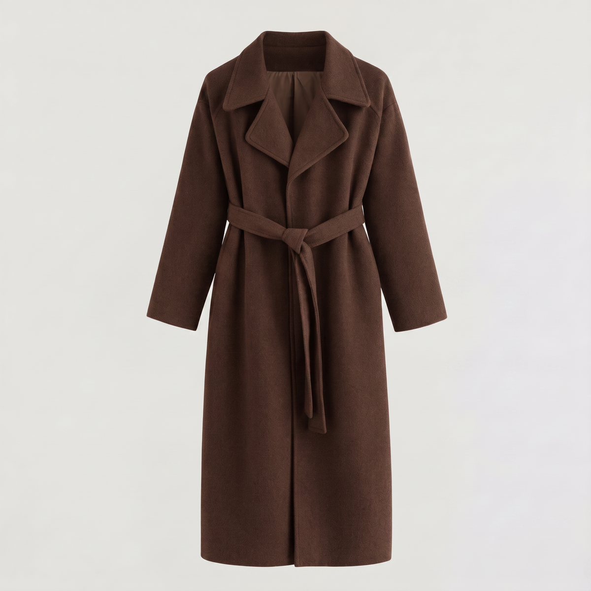 Women's Classic Wool Blend Long Wrap Coat