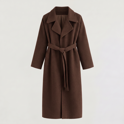 Women's Classic Wool Blend Long Wrap Coat