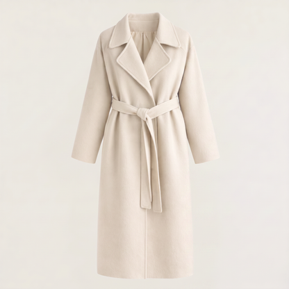 Women's Classic Wool Blend Long Wrap Coat